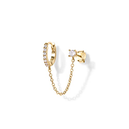 PAVOI 14K Chained Earrings (Single, Yellow Gold)