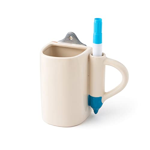 BigMouth Inc Funny Coffee Mug - Whiteboard Novelty Cup with Marker - Unique Coffee Mugs for Women, Men - Gift for Adults