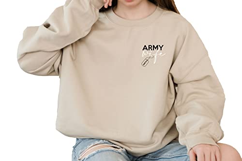 Army Wife - Military Wife - Custom Army Wife Sweatshirt - Custom Military Wife Sweatshirt - Deployed Spouse
