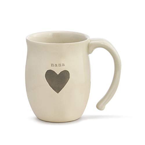 DEMDACO Nana Heart Cream Inspirational 16 ounce Ceramic Stoneware Coffee Mug