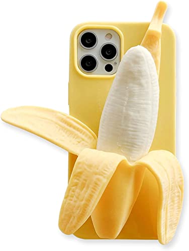Yatchen Cute 3D Cartoon Case for iPhone 7 Plus/8 Plus,Unique Funny Banana Design Soft Decompression Silicone Case Ultra-Thin Non-Slip Shockproof Protective Case for iPhone 7 Plus/8 Plus