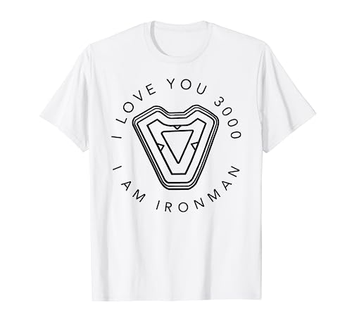 Avengers Endgame Iron Man I Love You 3000 Quote Circle Logo T-Shirt