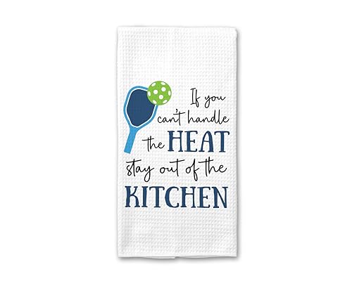 Pickleball Towel | Funny Pickleball Kitchen Towel | Pickleball Player Gift | Mothers Day Gift | Pickleball Team Gift | Pickle Ball Player (Can't Handle the Heat)