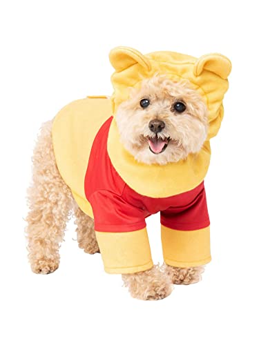 Rubie's unisex adult Disney: Winnie the Pooh Pet Costume, Winnie Party Goods, Winnie, S Neck 12 Girth 17 Back 11 US