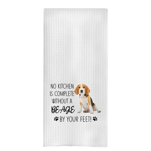 uinwk Beagle Dog Kitchen Towels - Beagle Gifts for Women Beagle Lovers, Beagle Dog Hand Towels Dish Towels, Beagle Decor, No Kitchen is Complete Without a Beagle, 16x24