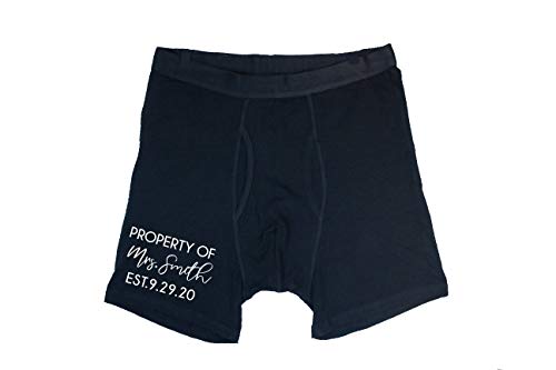Funny Bachelor Gift Honeymoon Outfit Property Of Boxers Gift For Husband Men's Underwear