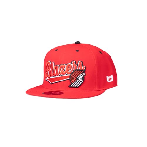 Ultra Game NBA Boys 8-20 Snap Back 3D Embroidered Team Logo Baseball Cap Hat, Portland Trail Blazers