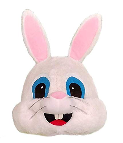 Bunny Mascot Head Costume Rabbit Animal Head Mask Cosplay Dress Halloween Party Suit