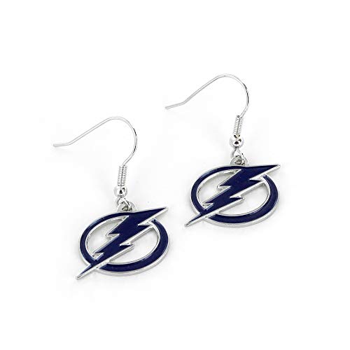 Aminco NHL Tampa Bay Lightning Logo Dangler Earrings, 2.5