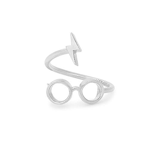 Alex and Ani Women's Harry Potter Glasses Ring Wrap, Sterling Silver