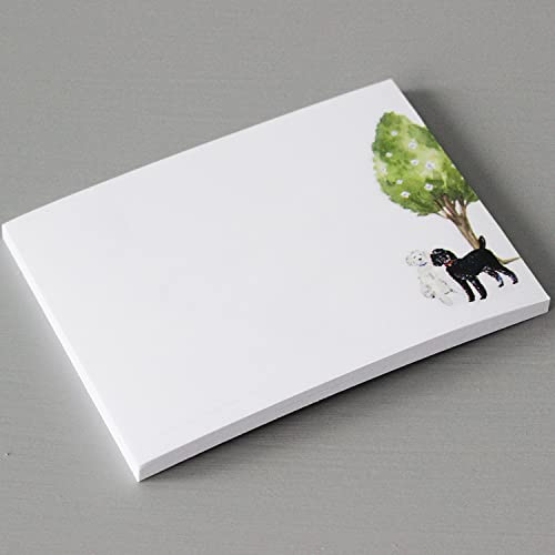 Poodle Sticky Notes - 4' x 3' 50 Sheets. Notepad, to Do List, Reminder Note. Gift for Dog Lovers. (1, Poodles (Black & White))