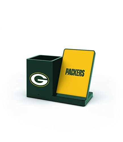 SOAR NFL Wireless Charger and Desktop Organizer, Green Bay Packers