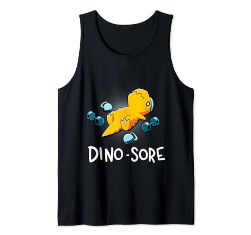 Funny Dinosaur Workout Gym Fitness Lifting, Cute Dino Sore Tank Top