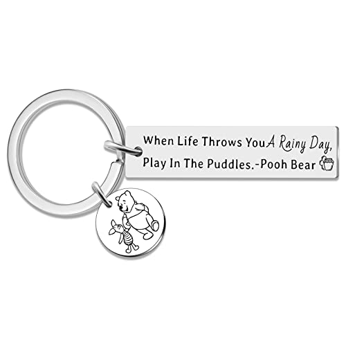 WXCATIM Pooh Bear Piglet Keychains Winnie the Pooh Gifts Easter Gifts For Teen Boys Girls Inspirational Gifts For Women Men Friends Pooh Fan Daughter Son Birthday Christmas Gift Accessories