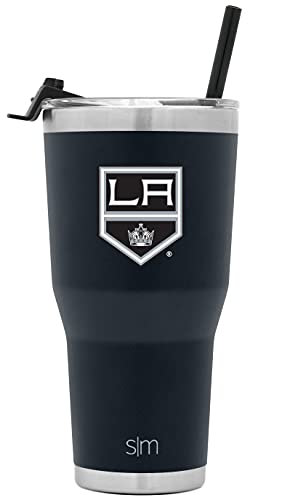Simple Modern Officially Licensed NHL Los Angeles Kings 30oz Cruiser Tumbler Insulated Travel Mug Cup with Flip Lid and Straw