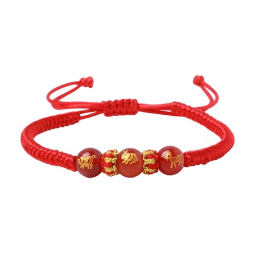 Chinese Zodiac Bracelet Red String Feng Shui Bracelet Tai Sui Chinese zodiac Amulet (pig bunny sheep)