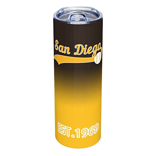 EBBUGAS San Diego EST 1969 Tumblers 20oz Straight Skinny Car Cups Sports Travel Coffee Mug, Stainless Steel, Insulated,Classic Collection Gifts for Men Women Fans.