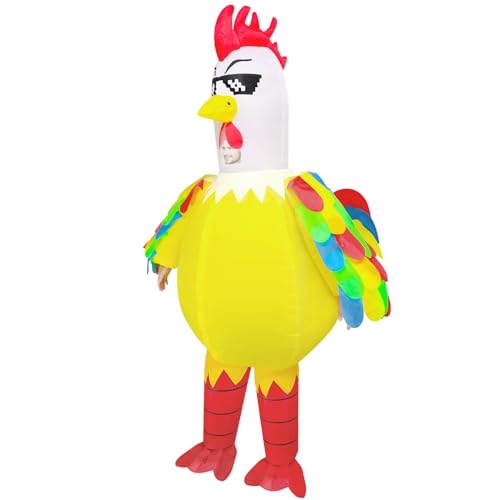 WQWOVRVO Inflatable Costume Chicken for Adult,Funny Blow up Inflatable costumes Halloween Costume Cosplay Party Easter