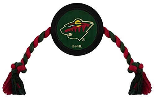 Pets First NHL MINNESOTA WILD PUCK TOY for DOGS & CATS. Play Hockey with your Pet with this Licensed Dog Tough Toy Reward!