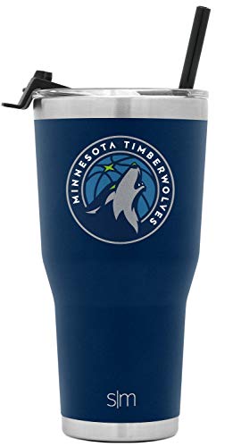 Simple Modern NBA Minnesota Timberwolves 30oz Tumbler with Flip Lid and Straw Insulated Stainless Steel Travel Mug Classic