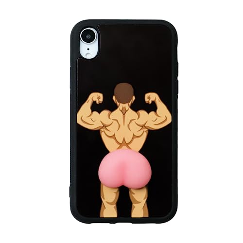 TRADAY Funny Ugly Phone Case for iPhone XR Ridiculous Weird Ugliest Phone Case Crazy Peach Phone Case