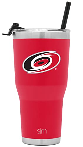 Simple Modern Officially Licensed NHL Carolina Hurricanes 30oz Cruiser Tumbler Insulated Travel Mug Cup with Flip Lid and Straw