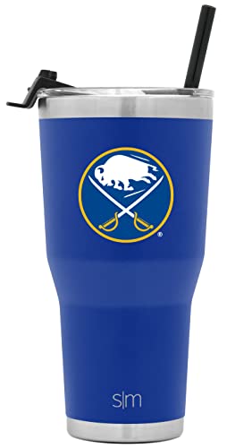 Simple Modern Officially Licensed NHL Buffalo Sabres 30oz Cruiser Tumbler Insulated Travel Mug Cup with Flip Lid and Straw