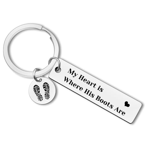 Military Mom Gifts Keychain Military Wife Gifts Deployment Jewelry Gift Long Distance Relationship Gifts for Soldier Military Couple Wife Mom Military Going away Gift Army Jewelry Farewell Gifts