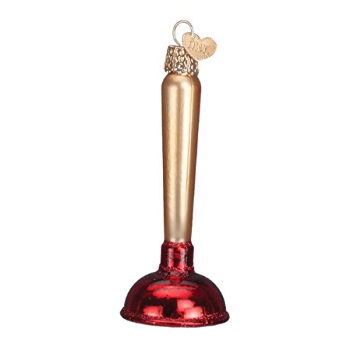 Old World Christmas Ornaments: Toilet Plunger Glass Blown Ornaments for Christmas Tree (32193)