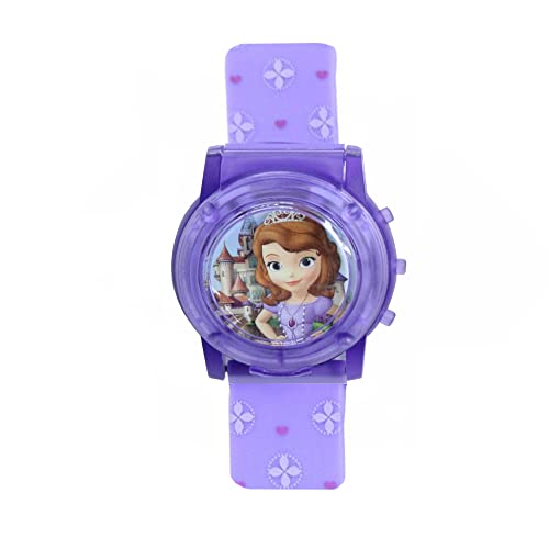Sofia the First Kids' Musical Watch with Flashing Lights - Purple Digital Display Timepiece for Children