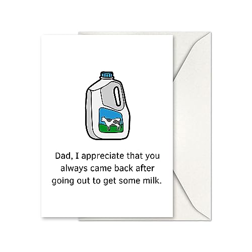 GIFTING GIGGLES Funny Card for Dad | Happy Birthday, Father’s Day | from daughter, son, all of us | Bday gift for Father, Step Dad, Daddy | 40th 50th 60th 70th 80th