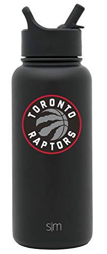 Simple Modern Officially Licensed NBA Toronto Raptors Water Bottle with Straw Lid | Vacuum Insulated Stainless Steel 32oz Thermos | Summit Collection | Toronto Raptors