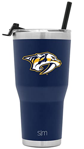 Simple Modern Officially Licensed NHL Nashville Predators 30oz Cruiser Tumbler Insulated Travel Mug Cup with Flip Lid and Straw