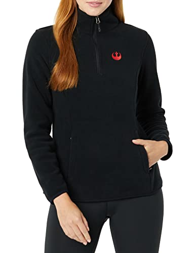 Amazon Essentials Women's Disney PF Quarter-Zip Mock Jackets, Star Wars Rebel Logo, Medium