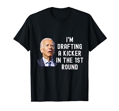 Confused Drafting Kicker Funny Fantasy Football Draft Party T-Shirt