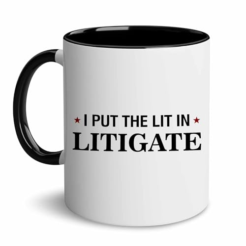 VUNVUT86 Lawyer Gifts - Lawyer Mug - Gifts for Lawyer Attorney, Law Student, Teacher - I Put The Lit In Litigate - Office Gifts for Attorney, JD, Future Lawyer, Law School Graduation Coffee Cup 11OZ