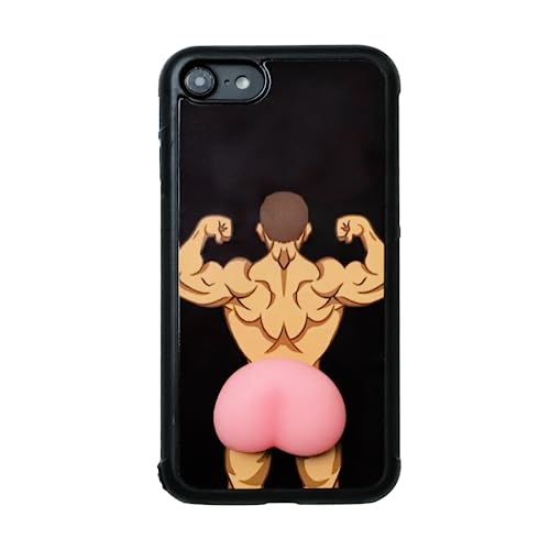 TRADAY Funny Ugly Phone Case for iPhone 7/8/SE Ridiculous Weird Ugliest Phone Case Crazy Peach Phone Case