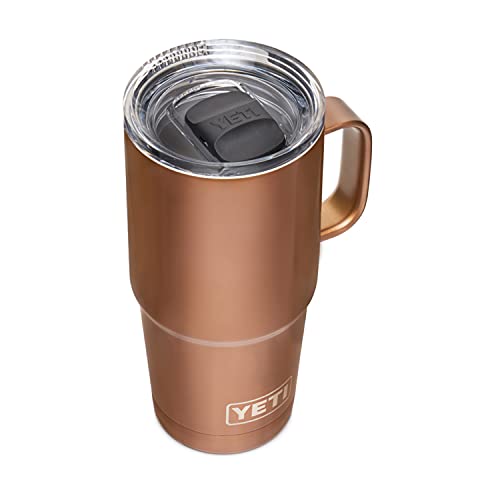 YETI Rambler 20 oz Travel Mug, Stainless Steel, Vacuum Insulated with Stronghold Lid (Copper Edition)