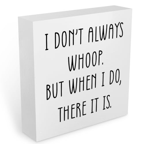 Funny Quotes Office Supplies Rustic Desk Decor White Wooden Box Sign Humor Novelty Office Organization Graduation Gifts Wood Plaque Cubicle Accessories Home Shelf Table Centerpiece Bedroom Decorations