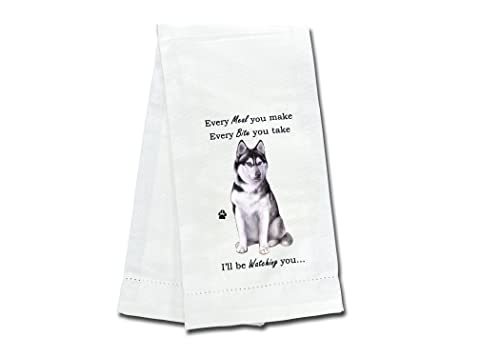 SIBERIAN HUSKY Kitchen Towel - Soft Highly Absorbent - SIBERIAN HUSKY Gifts - Dish Towels for Washing Dishes - Tea Towels - Reusable - Quick Drying - 100% Natural Cotton - Towels For Pet Lovers
