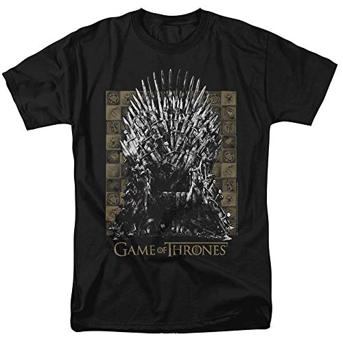 Game of Thrones Iron Throne Unisex Adult T-Shirt, Black, Large