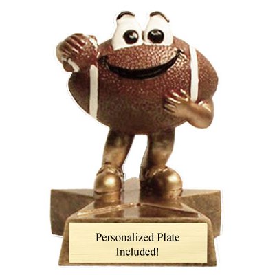 Football Little Buddy Trophy with 3 Lines of Custom Text