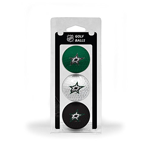 Team Golf NHL Dallas Stars 3 Golf Ball Pack Regulation Size Golf Balls, 3 Pack, Full Color Durable Team Imprint