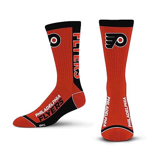 For Bare Feet NHL PHILADELPHIA FLYERS MVP Crew Sock Team Color Large