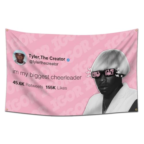 ENMOON Tyler Tweet Flag The Creator Flag Tapestry Hanging Living Room Bedroom Dorm Aesthetic Decor 60x40 Inches