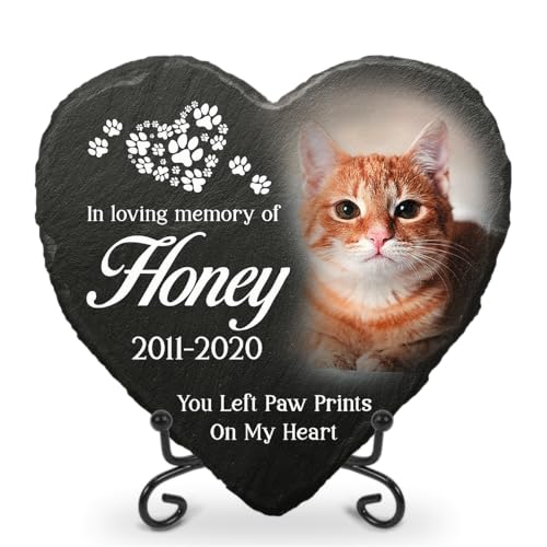 Pawfect House Cat Garden Decor, Pet Sympathy Gift, in Loving Memory Gifts for Loss of Cat, Pet Decorations, Pet Memorial Stones, Cat Mom, Dad Gifts, Cat Memorial Gifts, Custom Pet Grave Stones Gifts