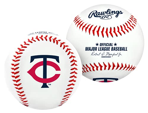 Rawlings MLB Minnesota Twins Team Logo Baseball, White, 1