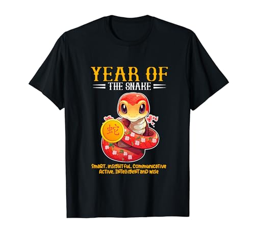Chinese Year of the Snake Zodiac Sign Happy Lunar New Year T-Shirt