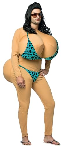 Rasta Imposta Big Bikini Babe Tan Costume, Adult Men's One Size