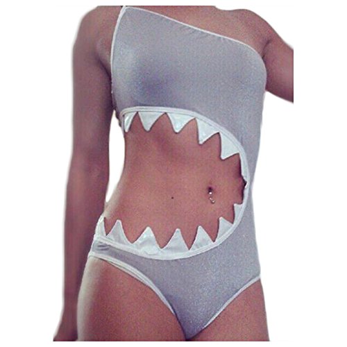 WeeH Bikini One Piece Swimsuits for Women Sexy Swimwear for Swimming Pool Beach Shark S